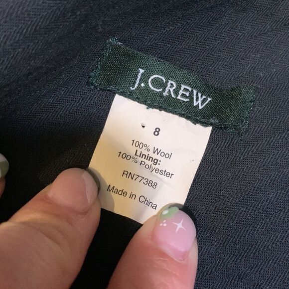 J. Crew 100% Wool Charcoal Gray Sailor Skirt - Picture 4 of 7